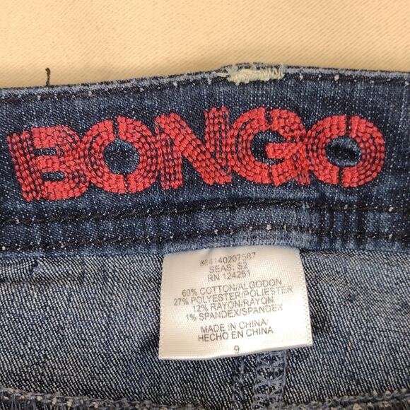 Y2K Bongo Dark Blue Denim Cotton Casual Stretchy Cotton Capri Junior's Jeans - Picture 4 of 8